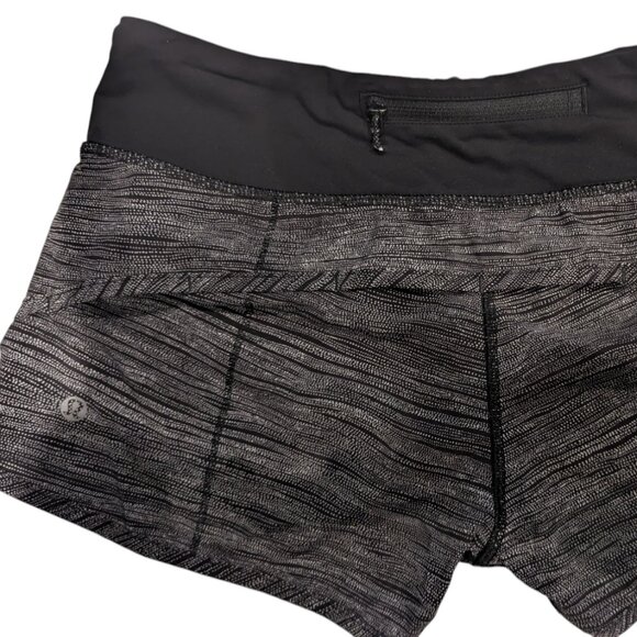 Lululemon Speed Up Lined Short 2.5 Size 4 Salt Alpine White Black / Black - Picture 3 of 5